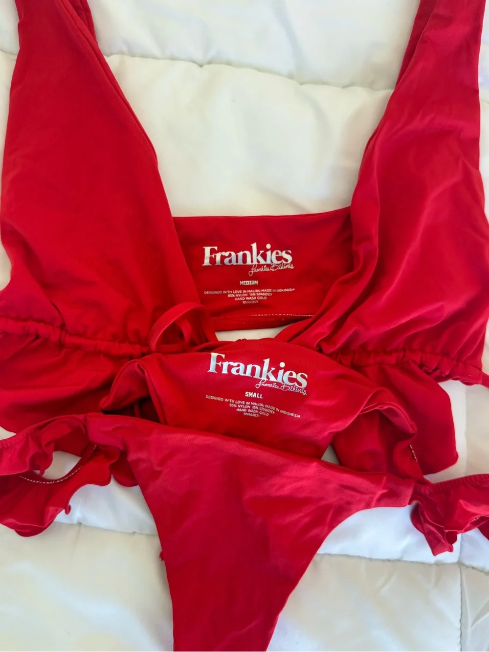 Frankie’s Bikinis Red Bikini Set